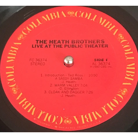 The Heath Brothers - Live At The Public Theater