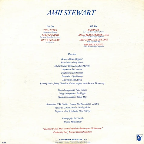 Amii Stewart - Paradise Bird