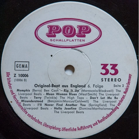 V.A. - Original Beat Aus England 6. Folge