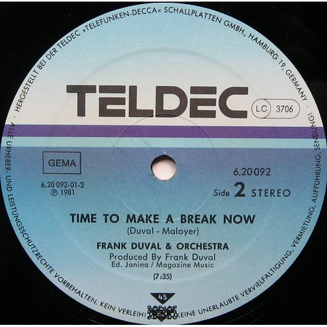 Frank Duval & Orchestra - Cry (For Our World) Long Version