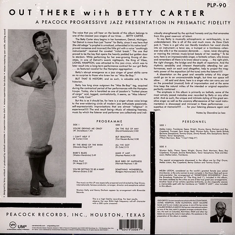 Betty Carter - Out There With Betty Carter Verve By Request