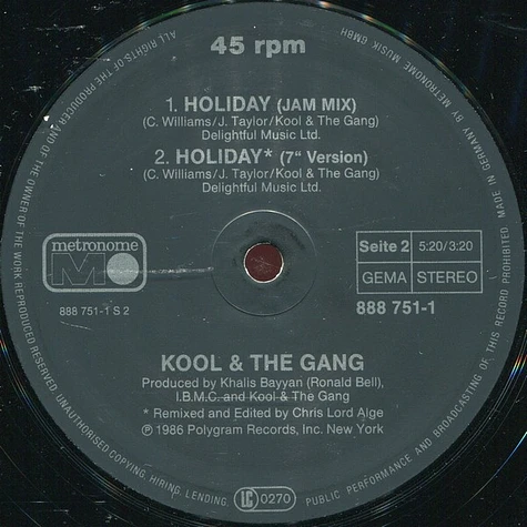 Kool & The Gang - Holiday