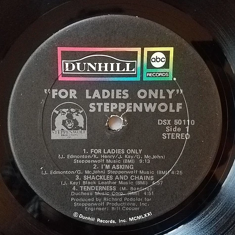 Steppenwolf - For Ladies Only