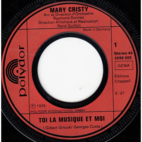 Mary Cristy - Toi, La Musique Et Moi