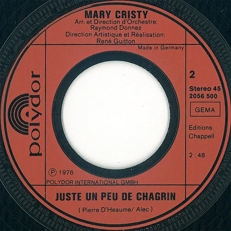 Mary Cristy - Toi, La Musique Et Moi