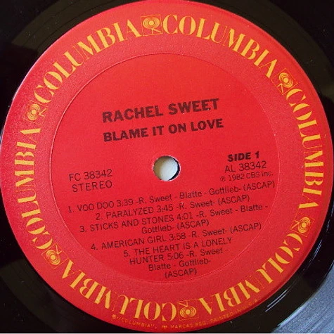 Rachel Sweet - Blame It On Love