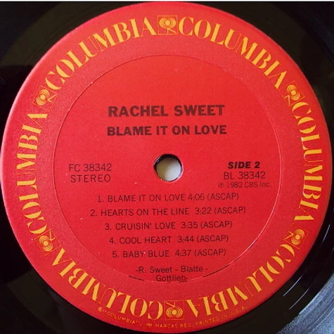 Rachel Sweet - Blame It On Love