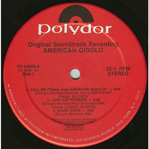 Giorgio Moroder - OST American Gigolo