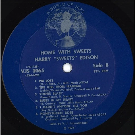 Harry Edison - Home With Sweets