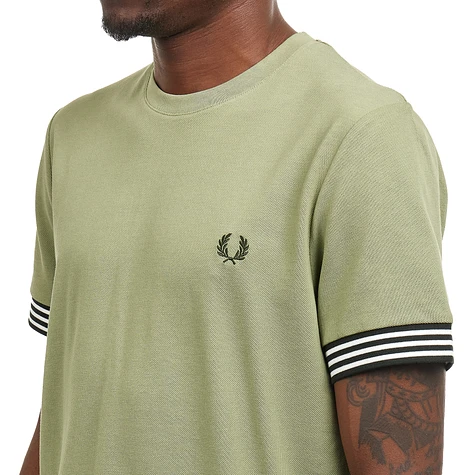 FRED PERRY☆ Bold Stripe T-Shirt OLIVE MINT ボーダー Bold Stripe T-Shirt - Olive Mint | Men's T-Shirts | Designer