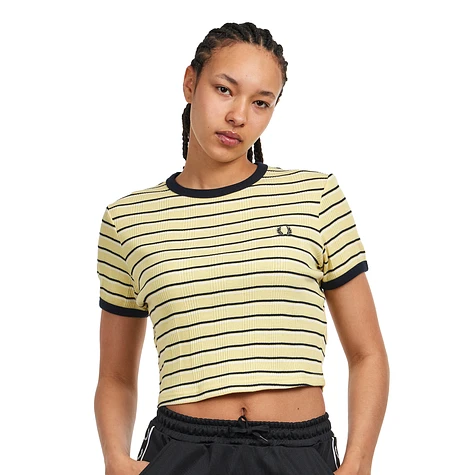Fred Perry - Striped Ribbed T-Shirt