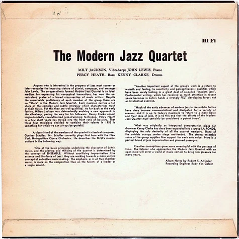 The Modern Jazz Quartet - Vol. 3 La Ronde