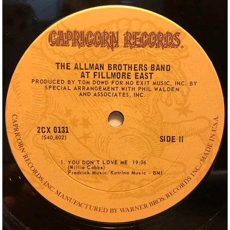 The Allman Brothers Band - The Allman Brothers Band At Fillmore East