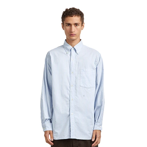 nanamica - Button Down Stripe Wind Shirt (Navy) | HHV