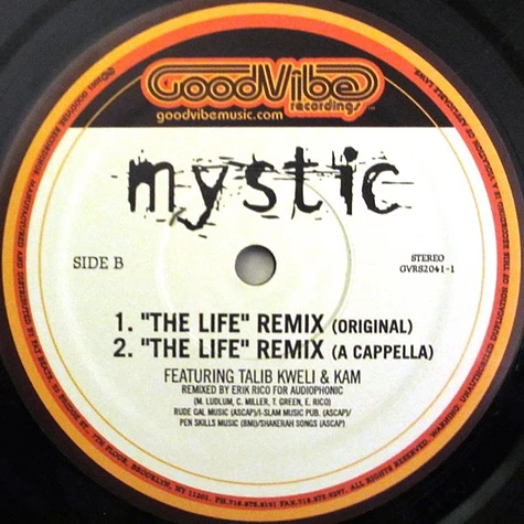 Mystic Featuring Talib Kweli & Kam - The Life (Remix)