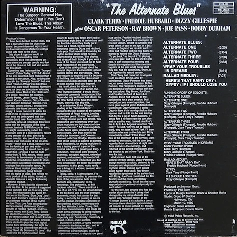 Clark Terry • Freddie Hubbard • Dizzy Gillespie plus Oscar Peterson • Ray Brown • Joe Pass • Bobby Durham - The Alternate Blues