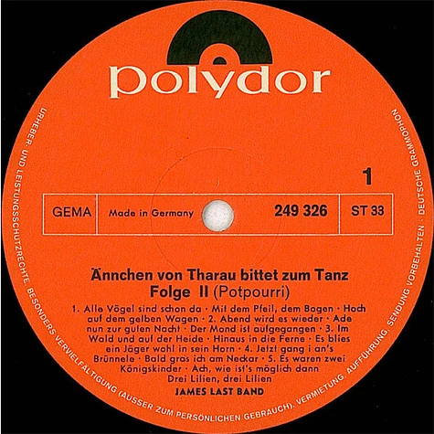 James Last - Ännchen Von Tharau Bittet Zum Tanz 2