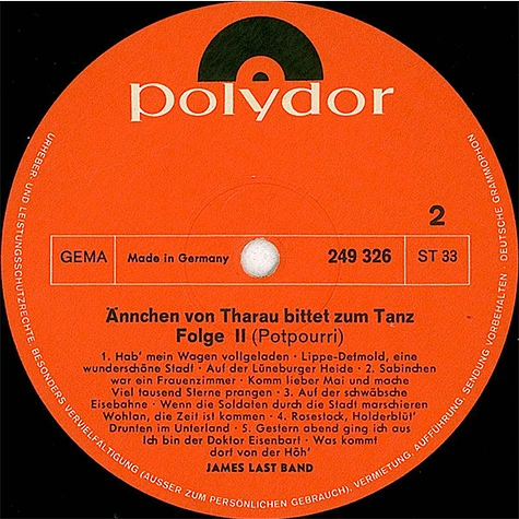 James Last - Ännchen Von Tharau Bittet Zum Tanz 2