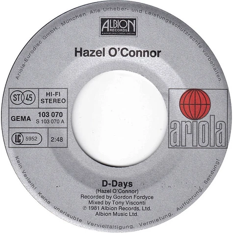 Hazel O'Connor - D-Days