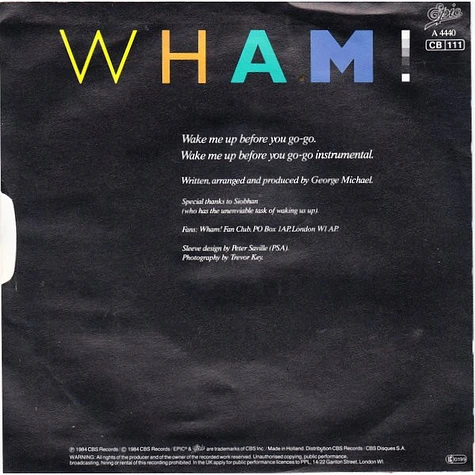 Wham! - Wake Me Up Before You Go-Go