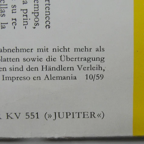 Wolfgang Amadeus Mozart Composer Ferenc Fricsay Dirigent : RIAS Symphonie-Orchester Berlin - Sinfonien Nr. 29 A-Dur - Nr. 41 C-Dur (Jupiter)