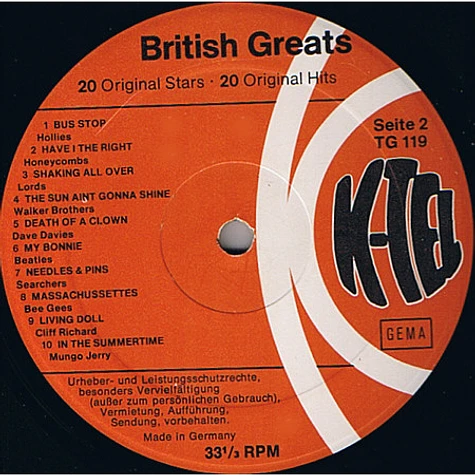 V.A. - K-Tel's British Greats