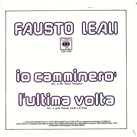 Fausto Leali - Io Camminerò