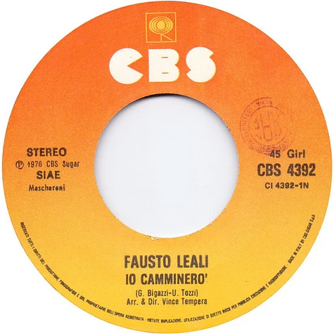 Fausto Leali - Io Camminerò