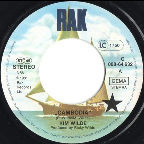 Kim Wilde - Cambodia c/w Watching For Shapes