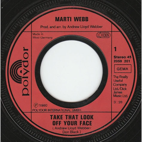 Marti Webb - Take That Look Off Your Face