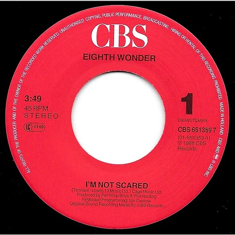 Eighth Wonder - I'm Not Scared