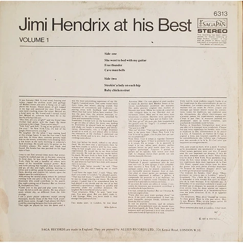 Jimi Hendrix - Jimi Hendrix At His Best (Volume 1)