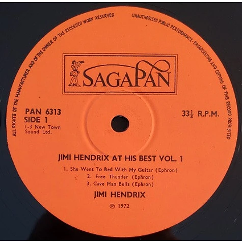 Jimi Hendrix - Jimi Hendrix At His Best (Volume 1)