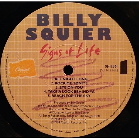 Billy Squier - Signs Of Life