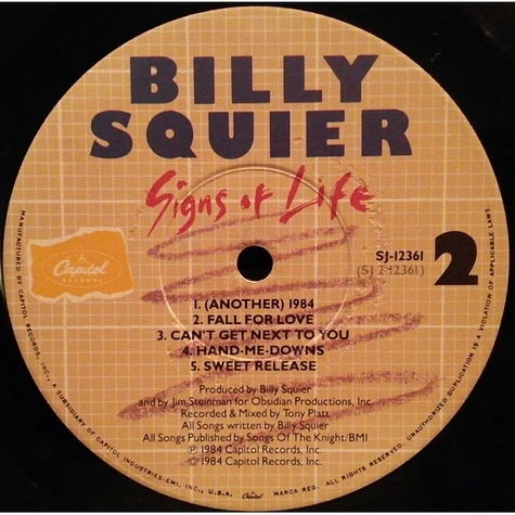 Billy Squier - Signs Of Life