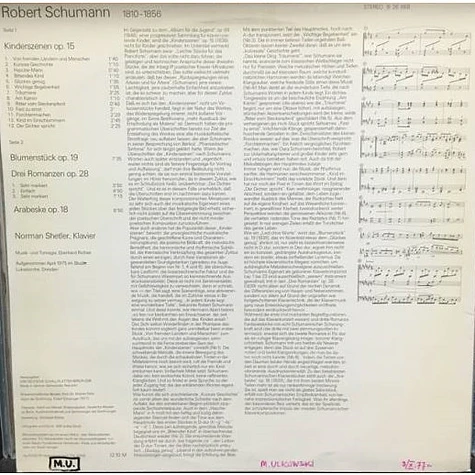 Robert Schumann, Norman Shetler - Kinderszenen Op. 15 / Blumenstück Op. 19 / Drei Romanzen Op. 28 / Arabeske Op. 18