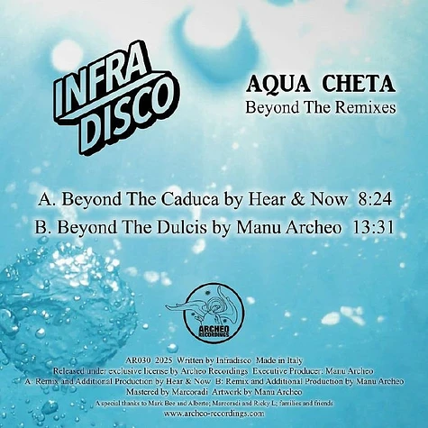 Infradisco - Aqua Cheta (Beyond The Remixes) Aquamarine Vinyl Edition