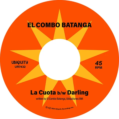 El Combo Batanga - La Cuota B/W Darling