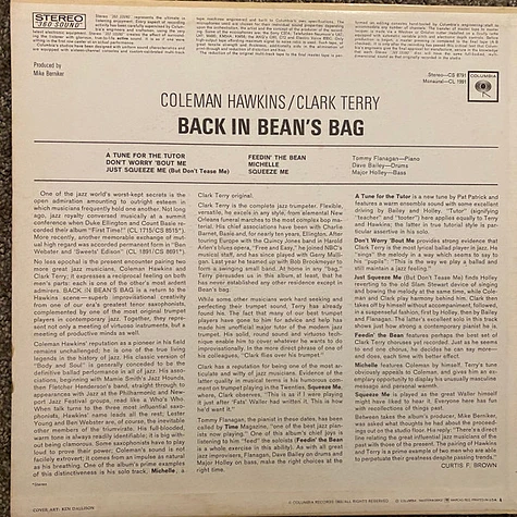 Coleman Hawkins / Clark Terry - Back In Bean's Bag