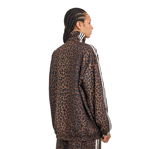 ジャケット・アウター adidas OVERSIZED FIRE BIRD TRACK TOP Adidas Leopard Firebird Oversized Track Jacket - ZIng