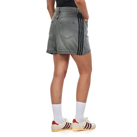 ★adidas originals★W ADICOLOR 3S DENIM MINI SKIRT★追跡可 adidas Adicolor 3-Stripes Denim Mini Skirt - Blue | Free