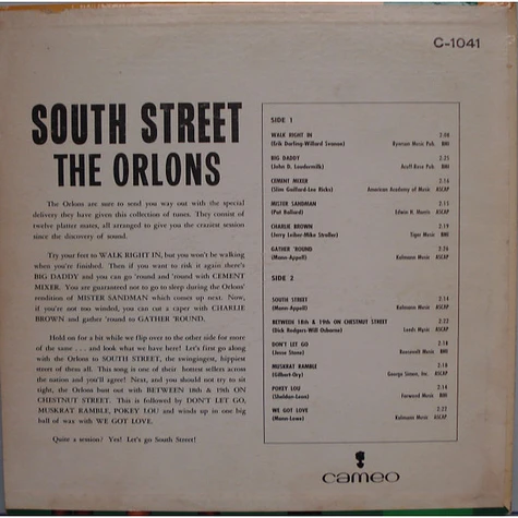 The Orlons - South Street By The Orlons