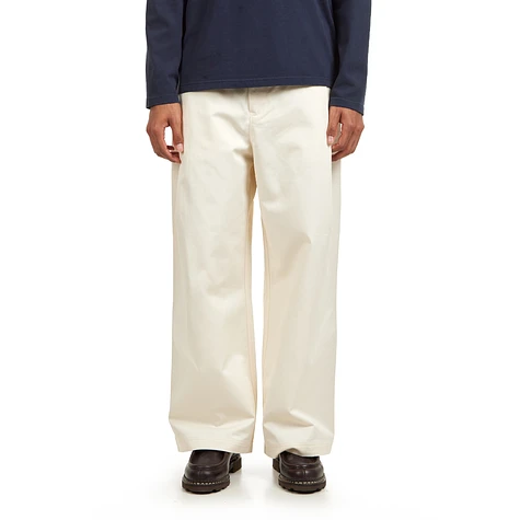 Arte Antwerp - Pleated Cotton Pants (Cream) | HHV