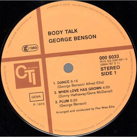 George Benson - Body Talk