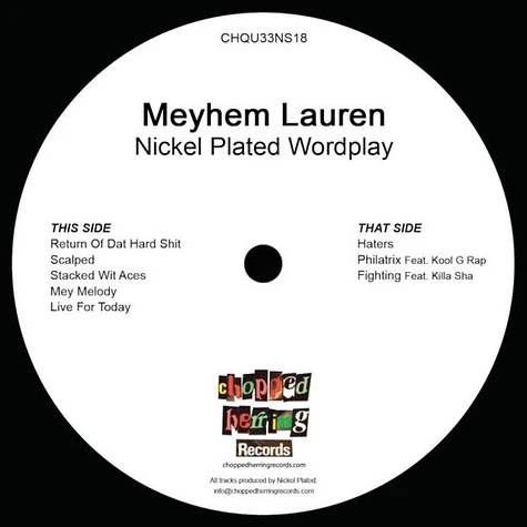 Meyhem - Nickel Plated Wordplay