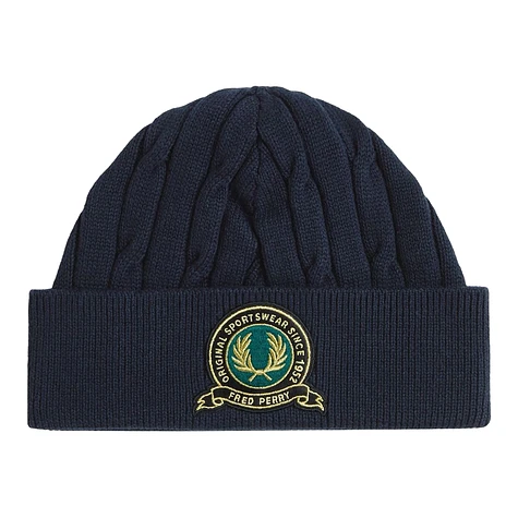 Fred Perry Tennis Badge Cable Beanie One Size - Main Image