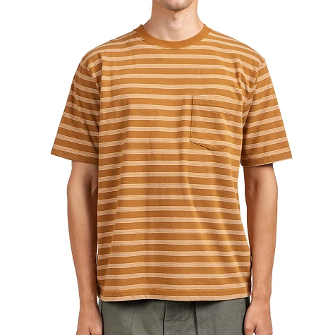 Beams Plus - Pocket Tee Pin Stripe (Light Brown) | HHV