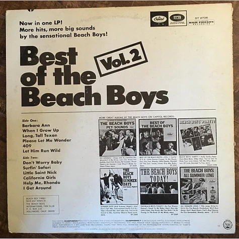 The Beach Boys - Best Of The Beach Boys, Vol. 2