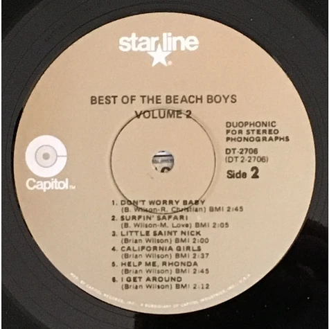 The Beach Boys - Best Of The Beach Boys, Vol. 2