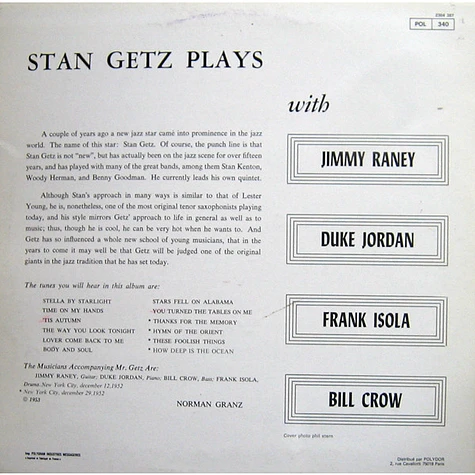 Stan Getz - Stan Getz Plays